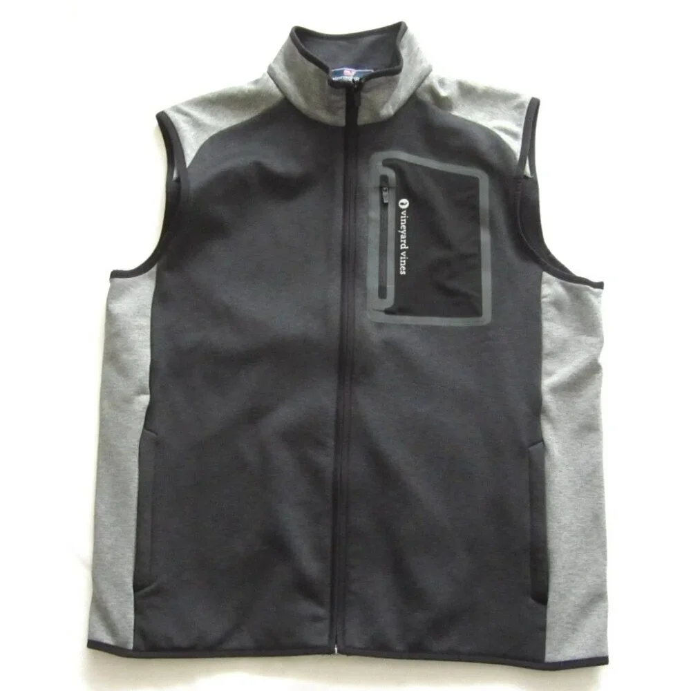 Men Vineyard Vines On-The-Go Full Zip Shep Vest Sz M (MJ65)